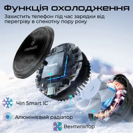 Беспроводное зарядное устройство Promate MagChill-Ga MagSafe Black (magchill-ga)