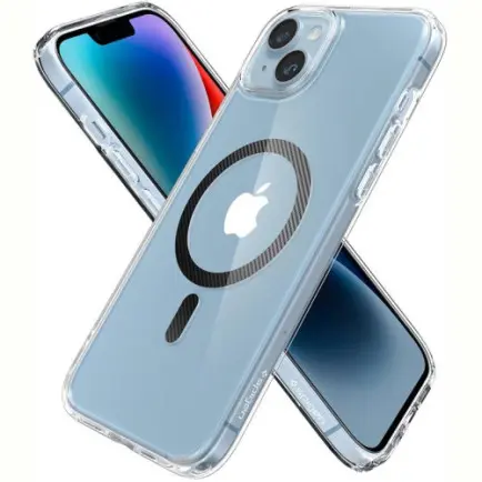 Чeхол-накладка Spigen Ultra Hybrid MagFit для Apple iPhone 14 Carbon Fiber (ACS05050)