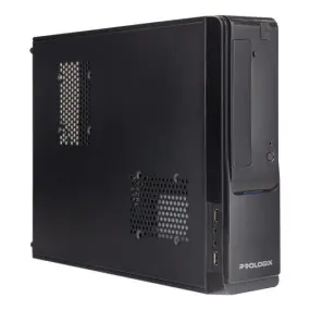 Корпус Prologix E100 Slim 400W 8cm, 2хUSB2.0, Black_сборка