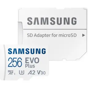 Карта памяти MicroSDXC  256GB UHS-I U3 V30 A2 Samsung Evo Plus + SD-адаптер (MB-MC256SA/EU)