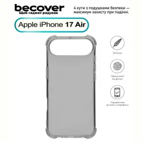 Чeхол-накладка BeCover Anti-Shock для Apple iPhone 17 Air Grey (713796)