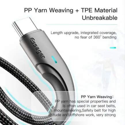 Кабель Essager Rousseau USB - USB Type-C (M/M)
