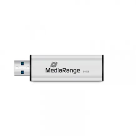 Флеш-накопитель USB3.0 64GB MediaRange Black/Silver (MR917)