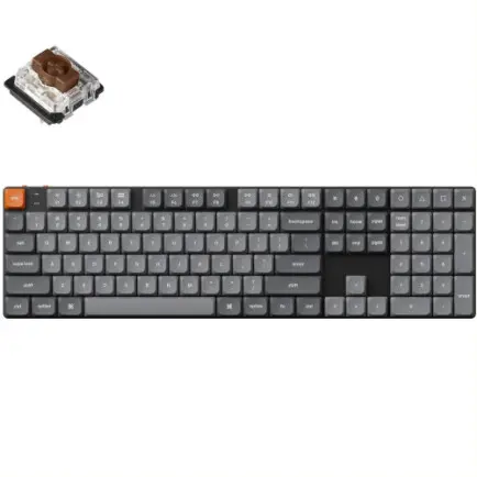 Клавиатура беспроводная Keychron K5 Max, Gateron MX 2.0 Brown, Hot-Swap, RGB UA Black (K5M-H3-UA)