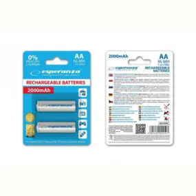 Акумулятор Esperanza Ni-MH AA/HR06 2000 mAh BL 2шт White