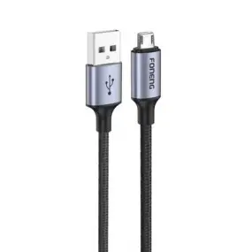 Кабель Foneng X95 Metal Head Braided Cable USB - micro USB 3A 1.2м Black (X95-CA-MU)
