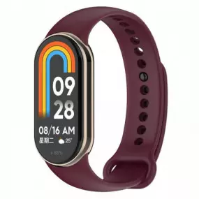 Силіконовий ремінець BeCover для Xiaomi Mi Smart Band 8 Burgundy Red (709378)