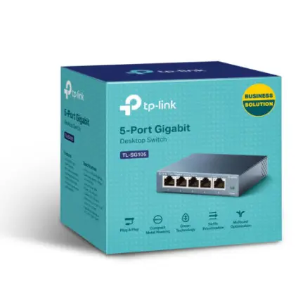 Коммутатор TP-Link TL-SG105 (5хGE, настольный, металл)