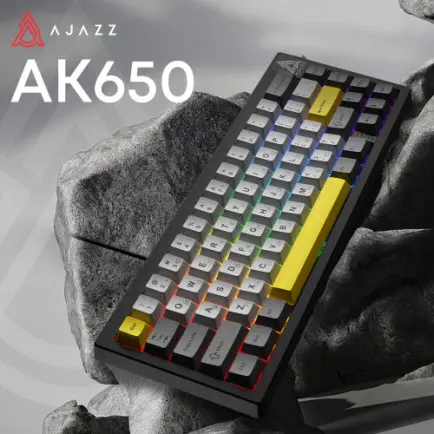 Клавіатура Ajazz AK650 Moon Yellow Switch Black USB-C (AK650-MY-GWY)