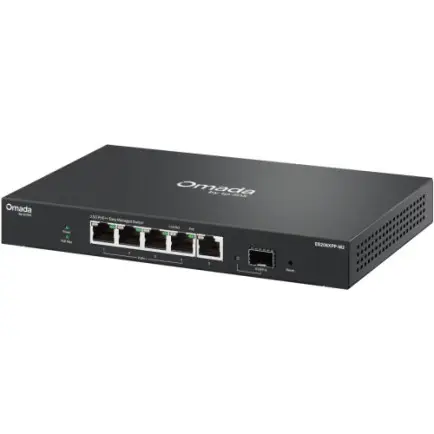 Коммутатор TP-Link Omada ES206XPP-M2 (4x2.5GE PoE++, 1x2.5GE, 1xSFP+, max POE 120W, smart, Omada)