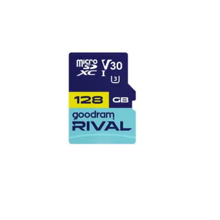 Карта памяти MicroSDXC 128GB UHS-I/U3 Class 10 Goodram RIVAL M3AA R100/W70MB/s + SD-adapter (GGSM3AA-1280R12)