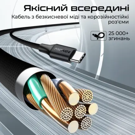 Кабель Promate USB Type-C - USB Type-C Lightning (M/M)