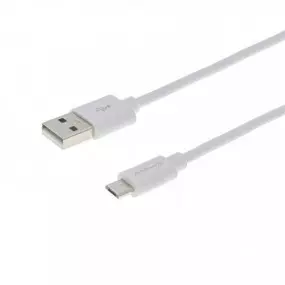 Кабель Grand-X USB-microUSB, Cu, 2.5м White (PM025W)