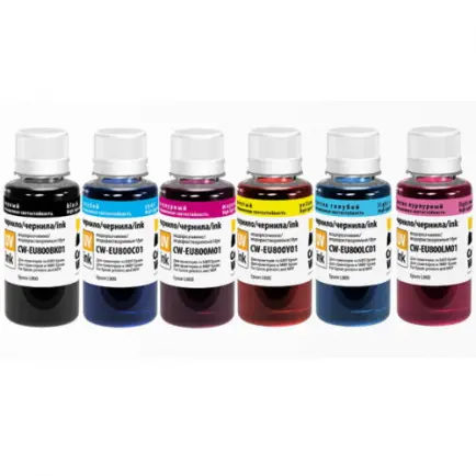 Комплект светостойких чернил CW EPSON L800 BK/С/LC/LM/M/Y (CW-EU800SET01)