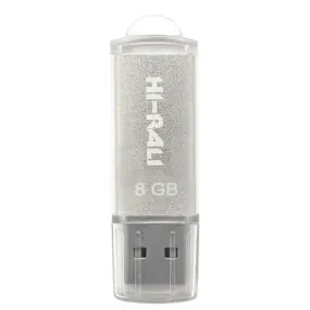 Флеш-накопичувач USB 8GB Hi-Rali Rocket Series Silver (HI-8GBVCSL)