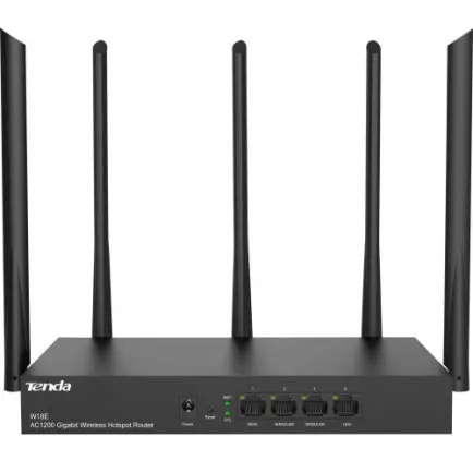 Беспроводной маршрутизатор Tenda W18e (WiFi5, AC1200, 3xGE WAN/LAN, 1xGE LAN, Multi-WAN, Dual WAN, антенны: 4)
