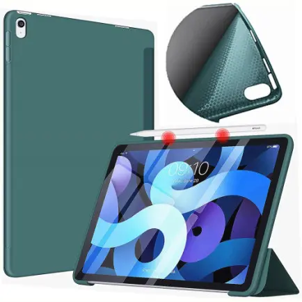 Чохол BeCover Tri Fold Soft TPU Silicone для Apple iPad Air 11" M2 2024 Dark Green (711406)
