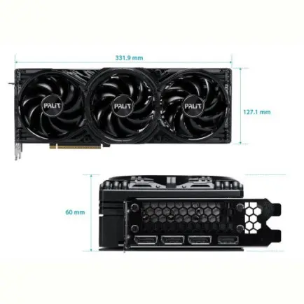 Видеокарта GF RTX 5080 16GB GDDR7 GamingPro OC V1 Palit (NE75080S19T2-GB2031Y)