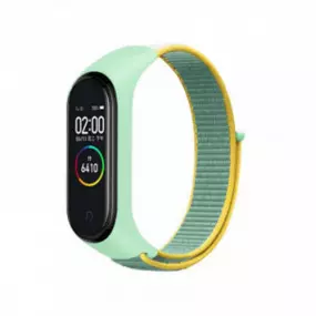 Ремінець BeCover Nylon Style для Xiaomi Mi Smart Band 5/Mi Smart Band 6 Green/Yellow (705420)