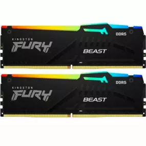 Модуль пам`яті DDR5 2x8GB/5200 Kingston Fury Beast RGB Black (KF552C40BBAK2-16)