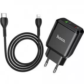 Сетевое зарядное устройство Hoco N5 (1USB 3A QC3.0 + 1 PD Type-C)