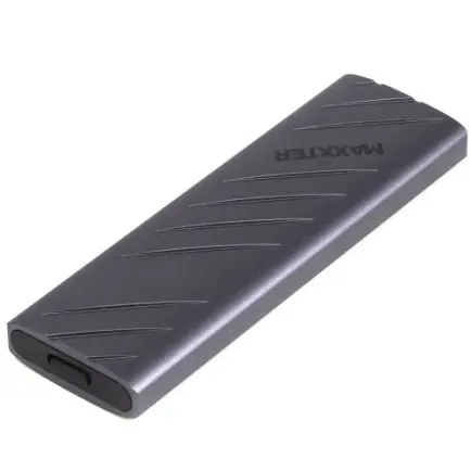Внешний карман Maxxter M.2 NVMe PCIe, USB 3.2 Type-C, Metal, Black (EHDE-2280S-01)