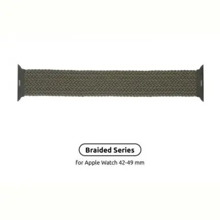 Ремешок Armorstandart Braided Solo Loop для Apple Watch 42mm/44mm/45mm/49mm Inverness Green Size 6 (148 mm)
