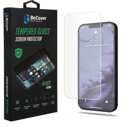 Защитное стекло BeCover для Apple iPhone 14 Crystal Clear Glass 3D (708084)