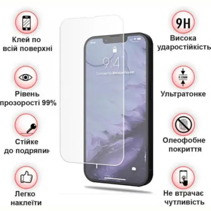 Защитное стекло BeCover для Apple iPhone 14 Crystal Clear Glass 3D (708084)