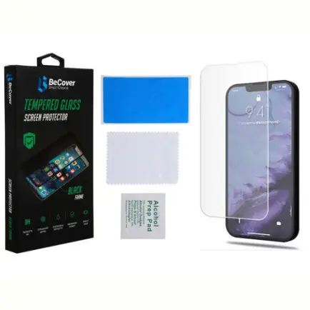 Защитное стекло BeCover для Apple iPhone 14 Crystal Clear Glass 3D (708084)