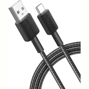 Кабель Anker 322 USB-A - USB-C, 0.9 м, Black (A81H5G11)