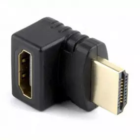 Адаптер Cablexpert HDMI - HDMI, M/F, Г-подібний, чорний (A-HDMI270-FML)