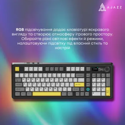 Клавиатура беспроводная Ajazz AK980 V2 Maillard Switch Black (AK980-V2-M-BGY)
