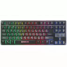 Клавиатура REAL-EL Gaming 8710 TKL Backlit Ukr Black