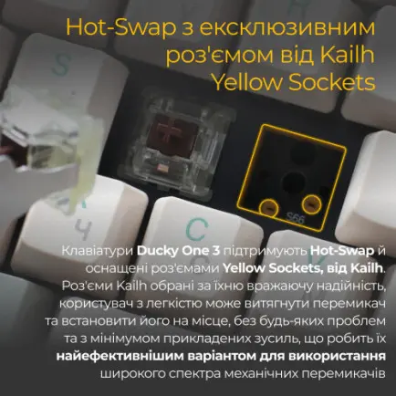 Клавиатура Ducky One 3 TKL Cherry MX Speed Silver UA USB Matcha Cream (DKON2187-PUAPXМAEGGC1)