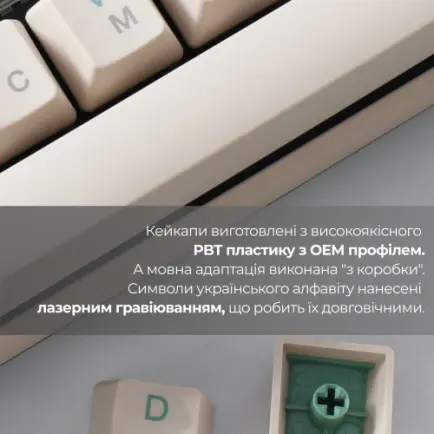 Клавиатура Ducky One 3 TKL Cherry MX Speed Silver UA USB Matcha Cream (DKON2187-PUAPXМAEGGC1)