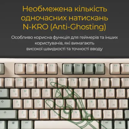 Клавиатура Ducky One 3 TKL Cherry MX Speed Silver UA USB Matcha Cream (DKON2187-PUAPXМAEGGC1)