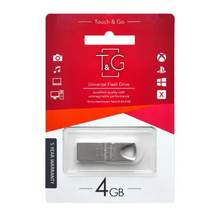 Флеш-накопитель USB 4GB T&G 117 Metal Series Silver (TG117SL-4G)