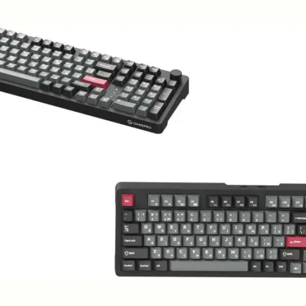 Клавіатура бездротова GamePro Asgard Drakkar Keychron Super Red Switch Black (MK305BK)