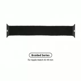 Ремешок Armorstandart Braided Solo Loop для Apple Watch 42mm/44mm/45mm/49mm Charcoal Size 8 (160 mm)