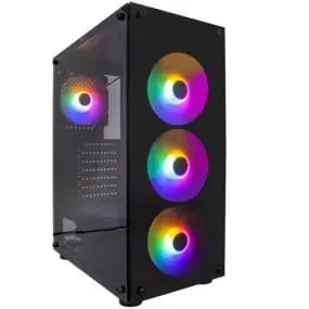Корпус 1stPlayer V3-B-BK-4F1 Black без БП