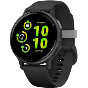 Смарт-часы Garmin Vivoactive 5 Slate Aluminium Bezel with Black Case and Silicone Band (010-02862-10)