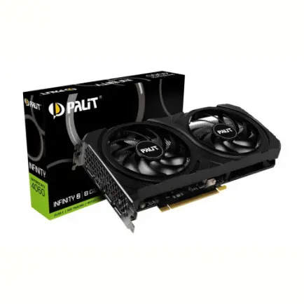 Видеокарта GF RTX 4060 8GB GDDR6 Infinity 2 Palit (NE64060019P1-1070L)