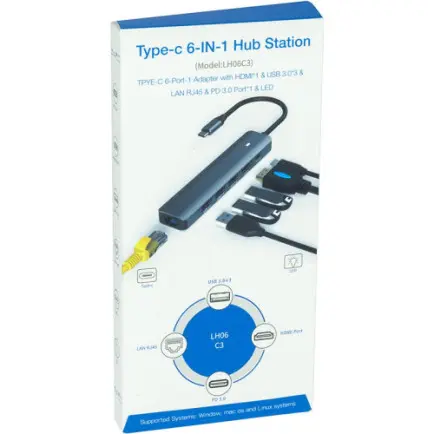 Концентратор USB Type-C Blueendless Space Grey (CA913909)