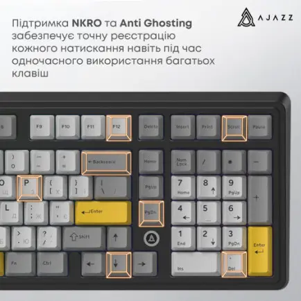 Клавіатура AjazzAK980 Magnetic Switch Black USB-C (AK980-MAX-M-BGY)