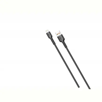 Кабель SkyDolphin S07L TPE High Elastic Line USB - Lightning 1м, Black (USB-000594)