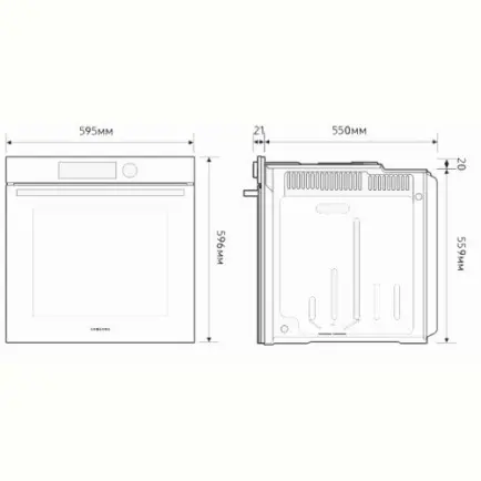 Духовой шкаф Samsung NV7B4125ZAS/WT