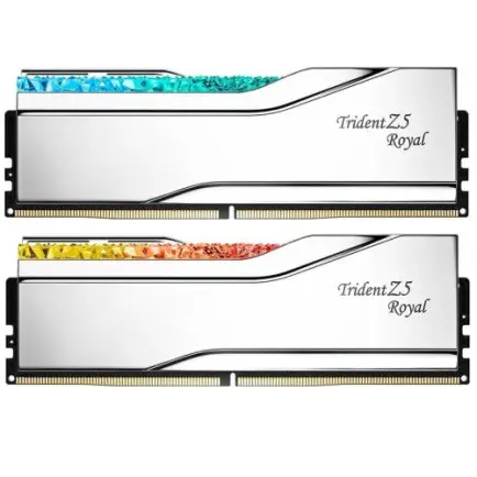 Модуль пам`ятi DDR5 2x16GB/6400 G.Skill Trident Z5 Royal Silver (F5-6400J3239G16GX2-TR5S)