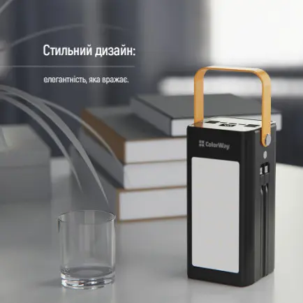 Универсальная мобильная батарея ColorWay LCD/Lamp 80000mAh Black (CW-PB800LPA8BK-PDD)