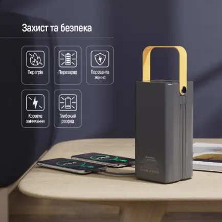 Универсальная мобильная батарея ColorWay LCD/Lamp 80000mAh Black (CW-PB800LPA8BK-PDD)